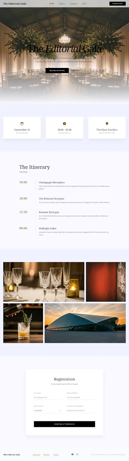 Event Page preview
